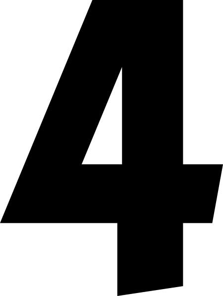 数字 4 PNG免抠(450x598)