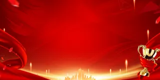 红色舞台颁奖展板背景