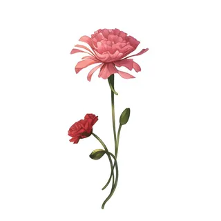 母亲节康乃馨花免抠