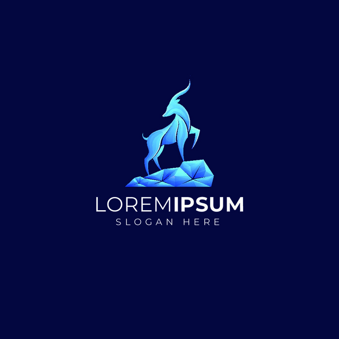 动物形象几何图形状鸟类狗狗渐变LOGO标志ai矢量源文件设计素材eps,ai矢量模版下载