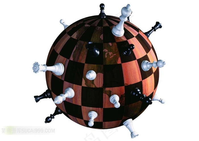 3D国际象棋地球素材