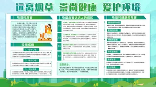 校园禁止吸烟宣传栏世界无烟日吸烟的危害