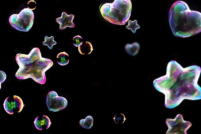 炫彩唯美泡泡装饰背景高清图片