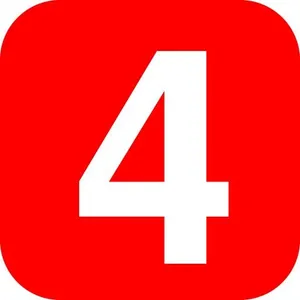 数字 4 PNG免抠