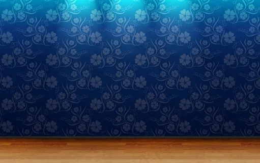 3D立体蓝色花纹背景图片