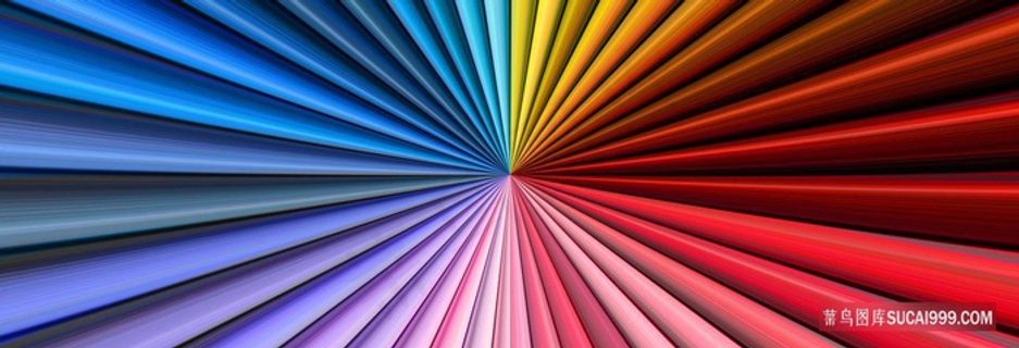 多彩渐变放射线条背景