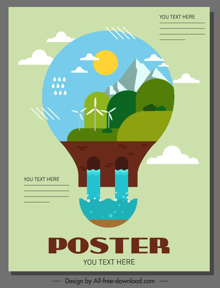 环保宣传海报ai矢量模版下载
