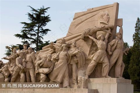 *广场石雕摄影图