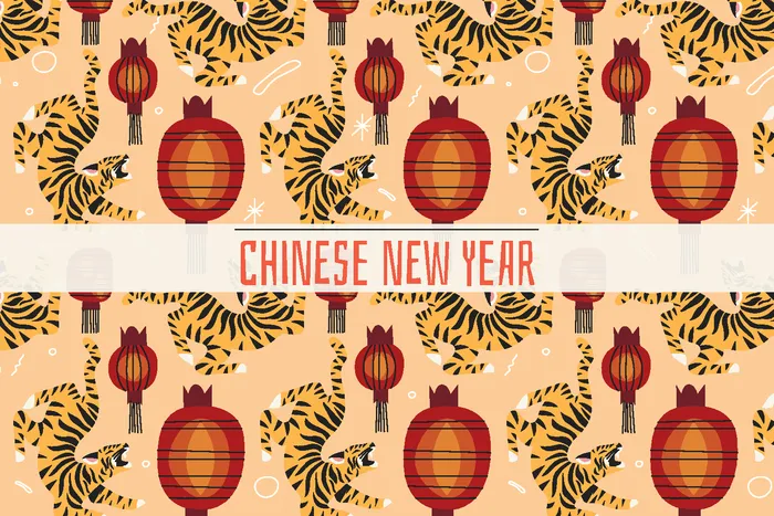 新年虎年老虎插画ai矢量模版下载