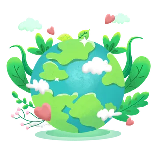 卡通手绘地球素材免扣