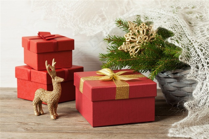 精美圣诞节礼物礼盒高清图