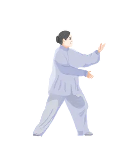 太极拳手绘插图