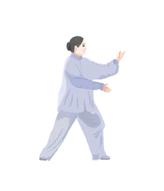 太极拳手绘插图