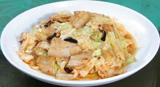 洋白菜炒五花肉 (1)