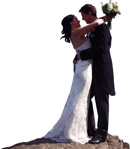 新婚夫妇 PNG免抠(431x493)
