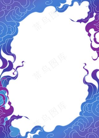 国潮手绘相框psd分层模板