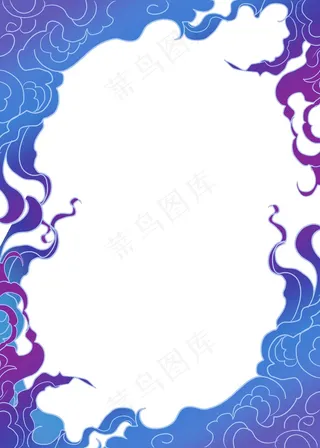 国潮手绘相框psd分层模板