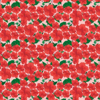 批印 无缝 印花 乱花 红色花