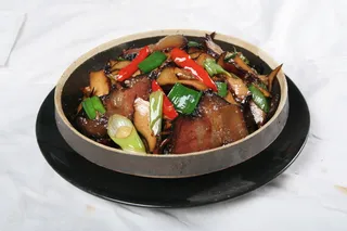 19腊肉熏肝子-石磨房