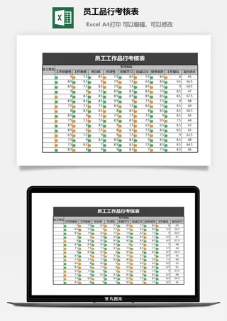 员工品行考核表