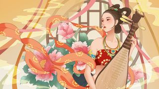 敦煌系列国潮插画