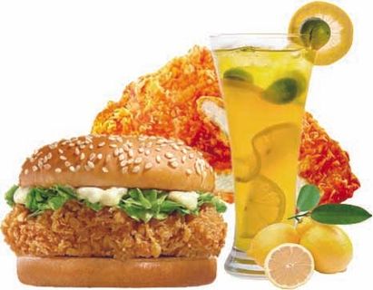 鸡排堡 鸡排+果汁 鸡排堡 鸡排+果汁