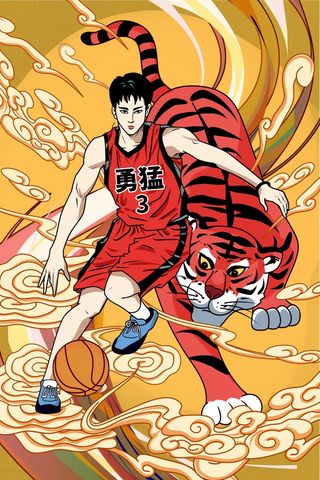 虎年中国风萌虎插画