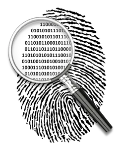 指纹查验线条素材