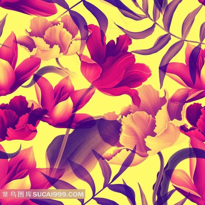 梦幻花卉背景素材