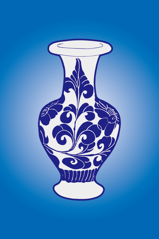 青花瓷矢量素材