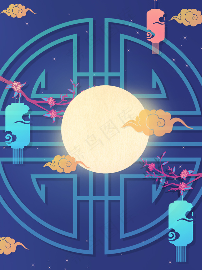 中秋节背景图案 
