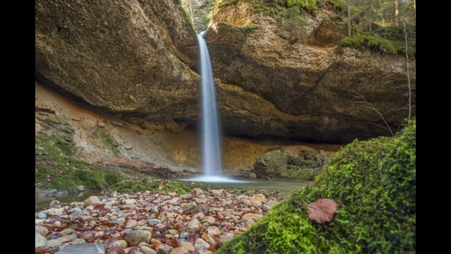 瀑布, 溪, 河, 户外的, 森林, 自然