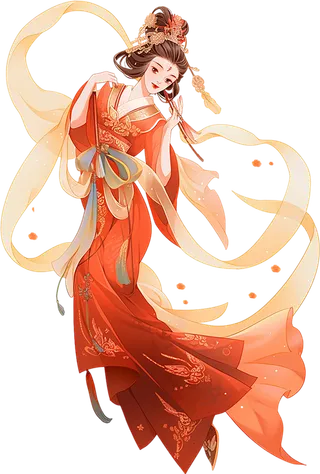 手绘仙女/嫦娥奔月/中秋