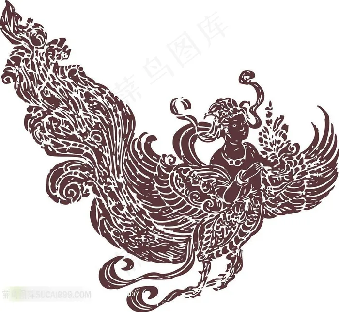 传统精美凤凰图案素材