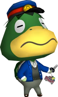 绿色鸭子动森人物素材卡通简笔