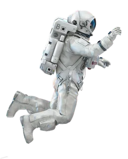 宇航员太空飞行员模型PSD分层白模白膜免扣