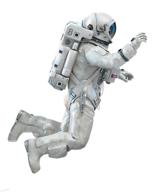 宇航员太空飞行员模型PSD分层白模白膜免扣