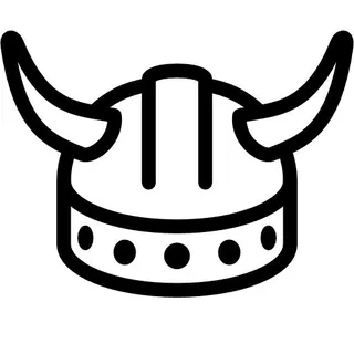 维京头盔标志 PNG免抠