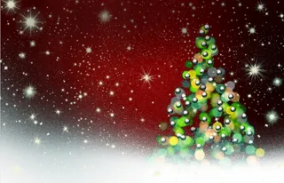 圣诞节雪花装饰风景