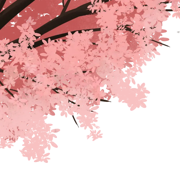 春天浪漫粉红色樱花手绘樱花梅花桃花花朵图片PNG免扣素材