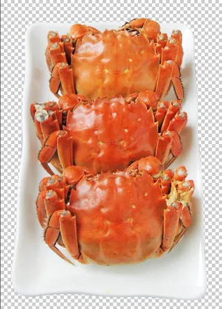 大闸蟹免扣素材