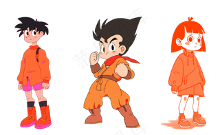 卡通形象插画人物免抠