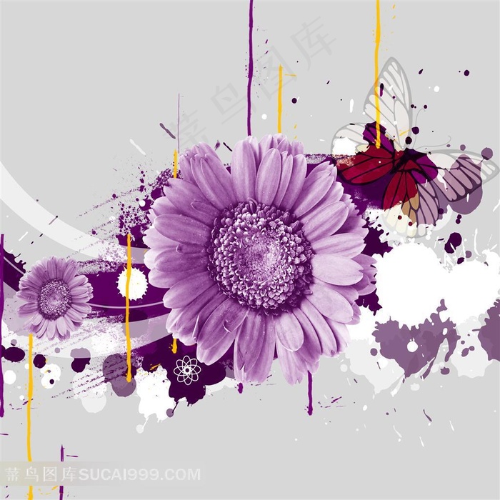 高清花朵装饰画设计素材