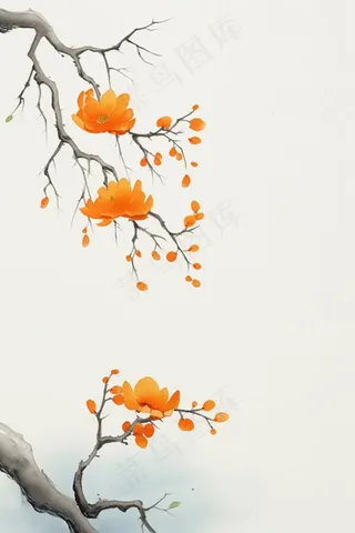 淡雅国风水墨背景