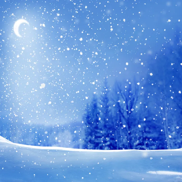冬天的美丽雪景高清图片