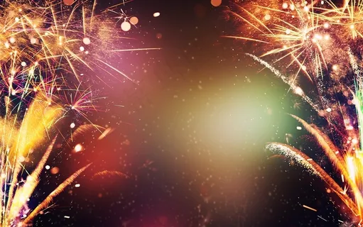 喜庆弧形烟花背景高清图片