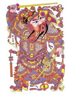 传统绘画门神图片 传统绘画门神图片