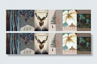 创造现代五联装饰画