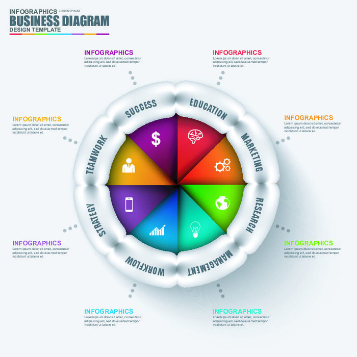ppt素材3d数据图表模板可视化图形统计标签矢量图标模型ai源文件