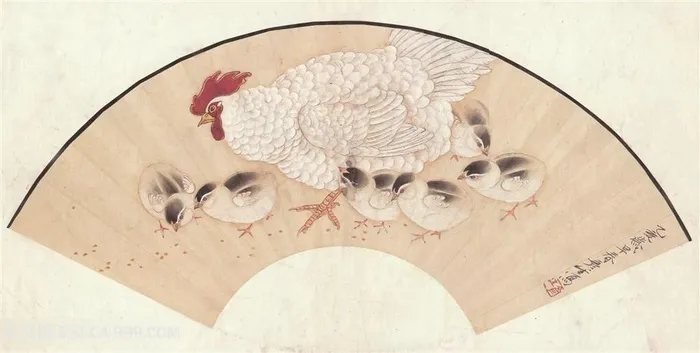 老母鸡中式装饰画